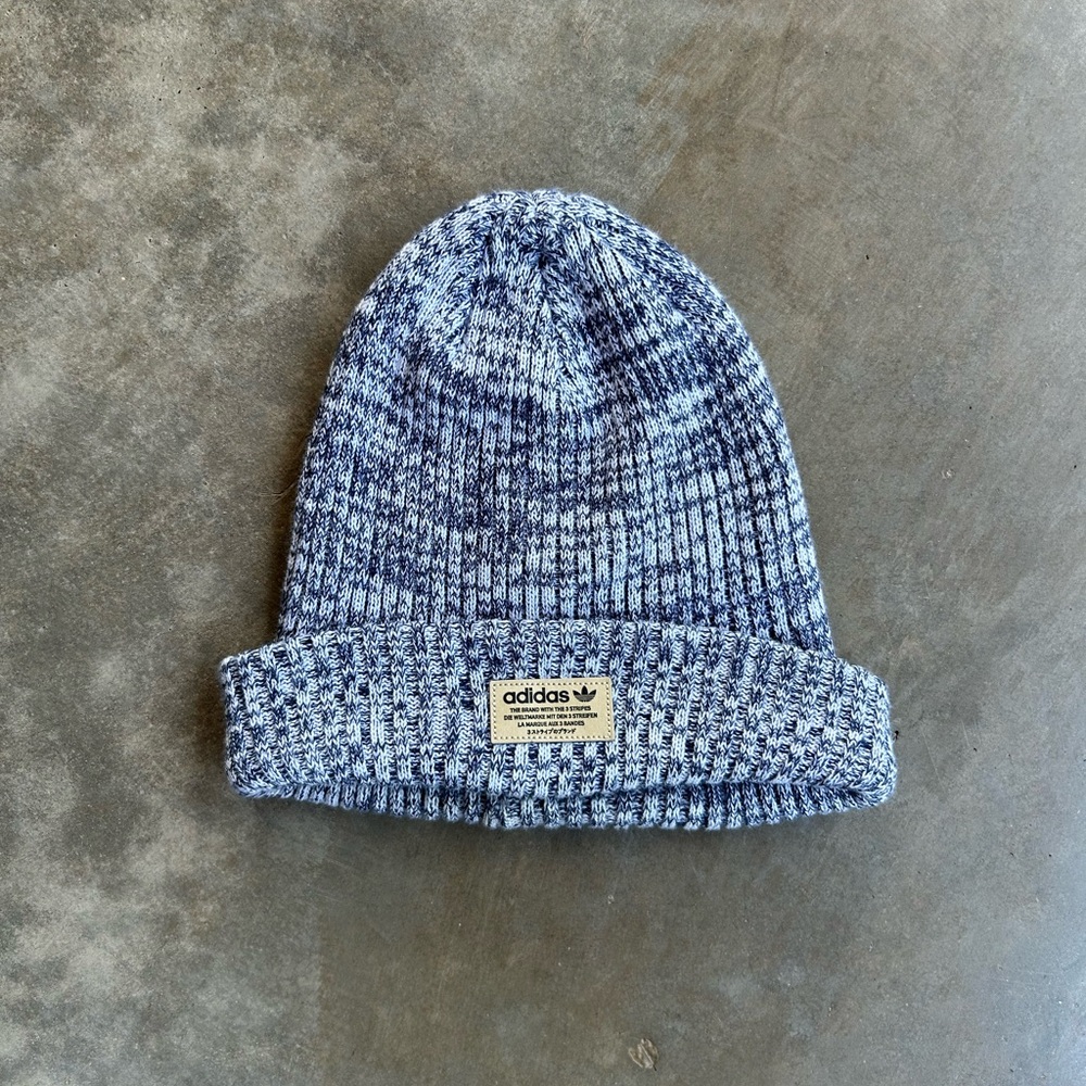 Adidas Heathered Gray Knit Beanie